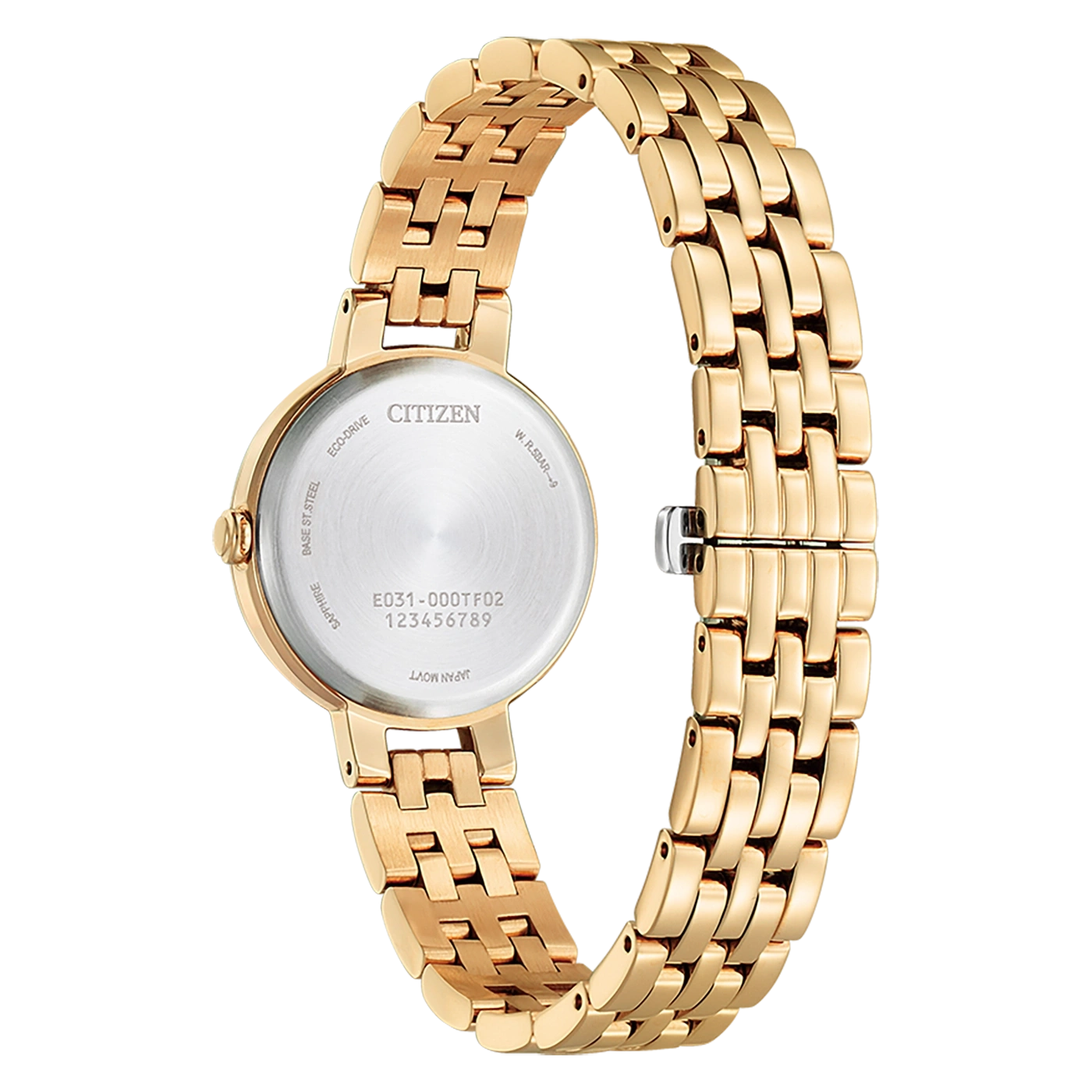 Citizen Uhr, gold, rundes Zifferblatt, Eco-Drive, Saphir, Edelstahl, Japan Movt