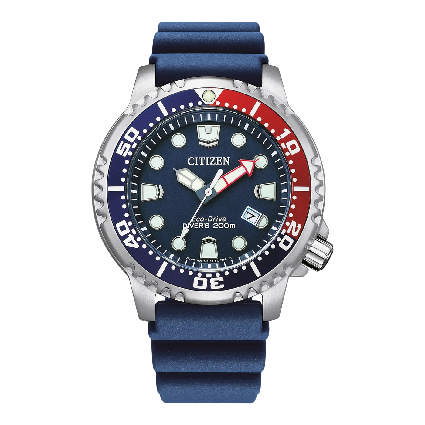 BN0168-06L Herren Gummiband (Urethan) blau ø 44mm