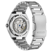 Citizen-Uhr, Rückseite, Titan, Saphirglas, Automatikwerk, japanisch, 10 bar Wasserdichtigkeit