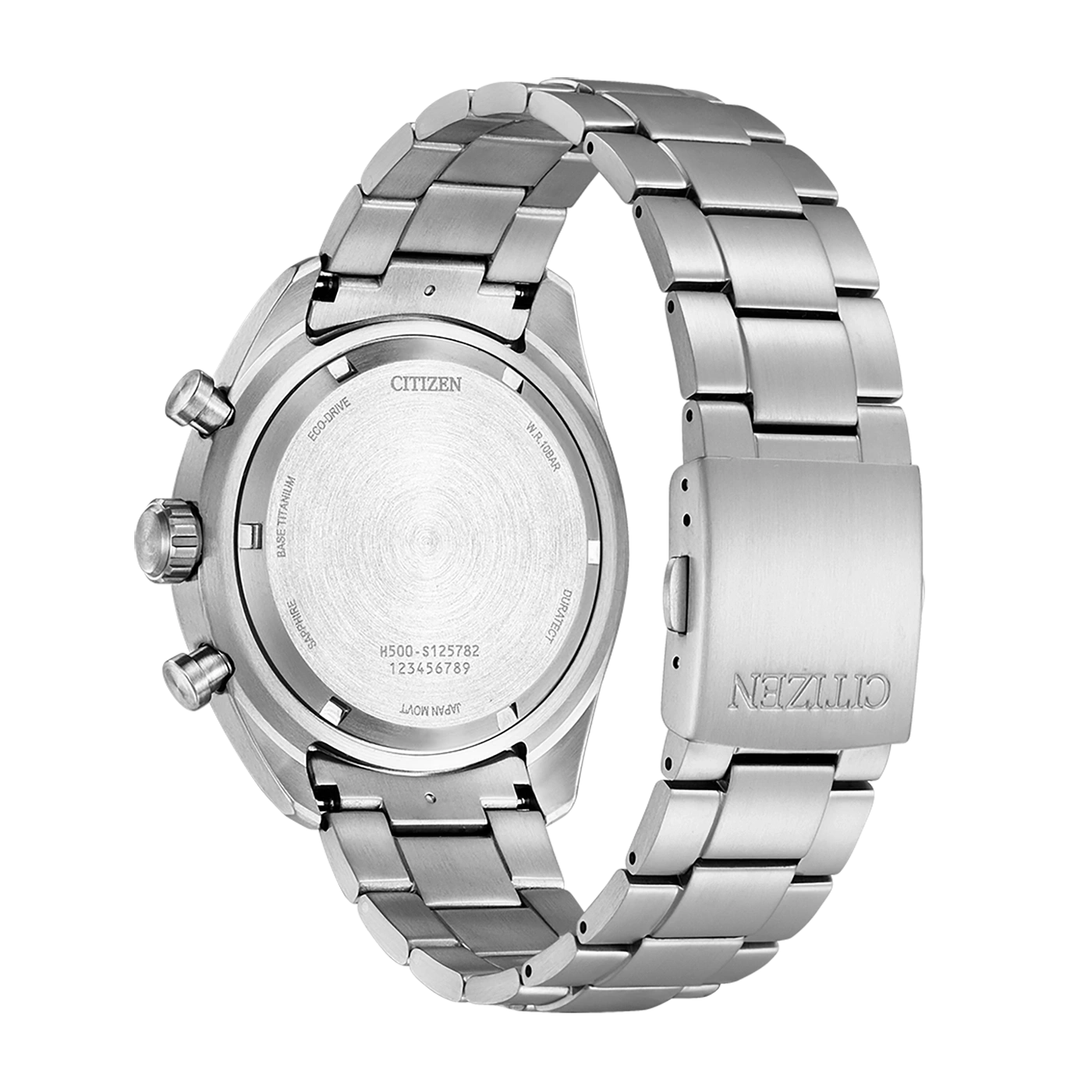 Citizen-Uhrenrückseite, Titan, Eco-Drive, Saphir, wasserdicht, japanisches Uhrwerk