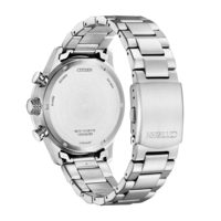 Citizen-Uhrenrückseite, Edelstahl, Eco-Drive, W.R.10BAR, Japan Movt.