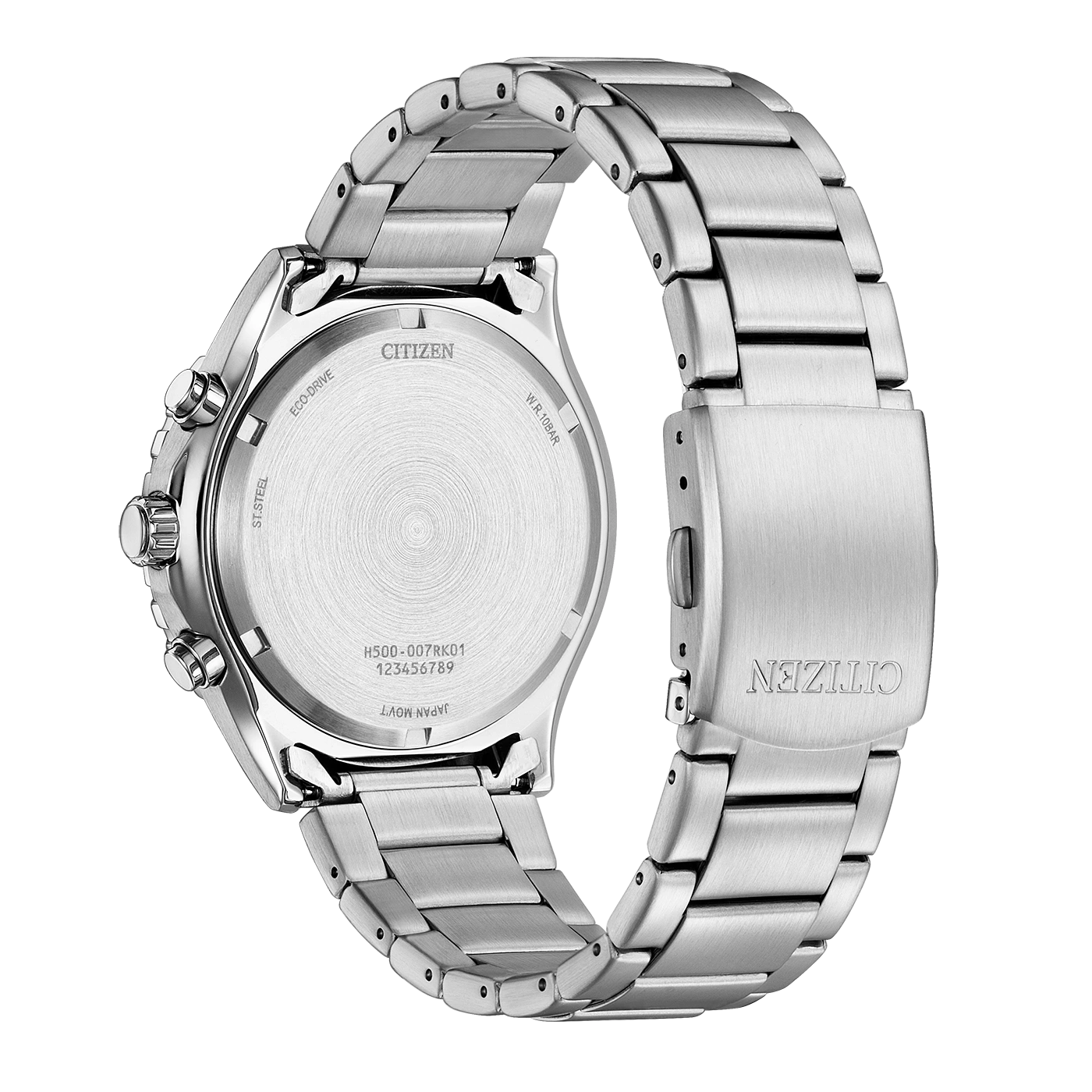 Citizen-Uhr, Edelstahl, Eco-Drive, W.R. 10BAR, Japan Movt, H500-007RK01