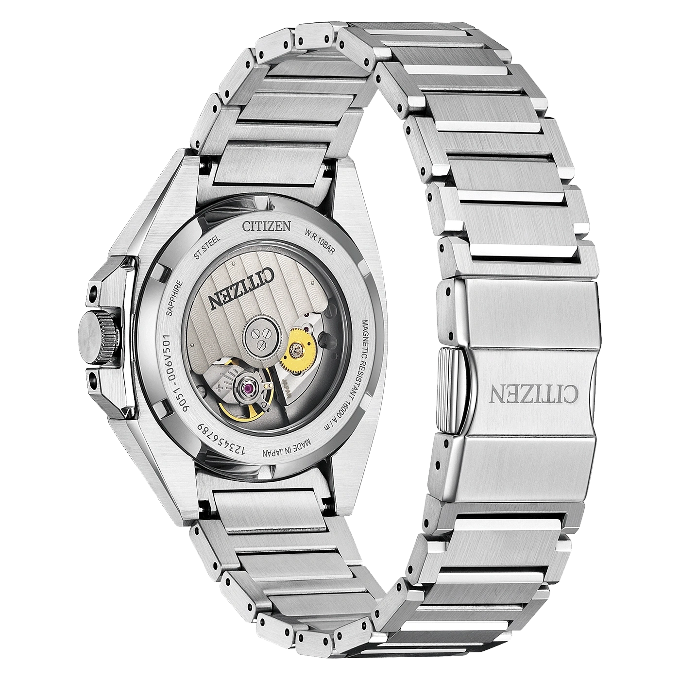 Citizen-Uhr mit Saphirglas, Edelstahl und Automatikwerk.