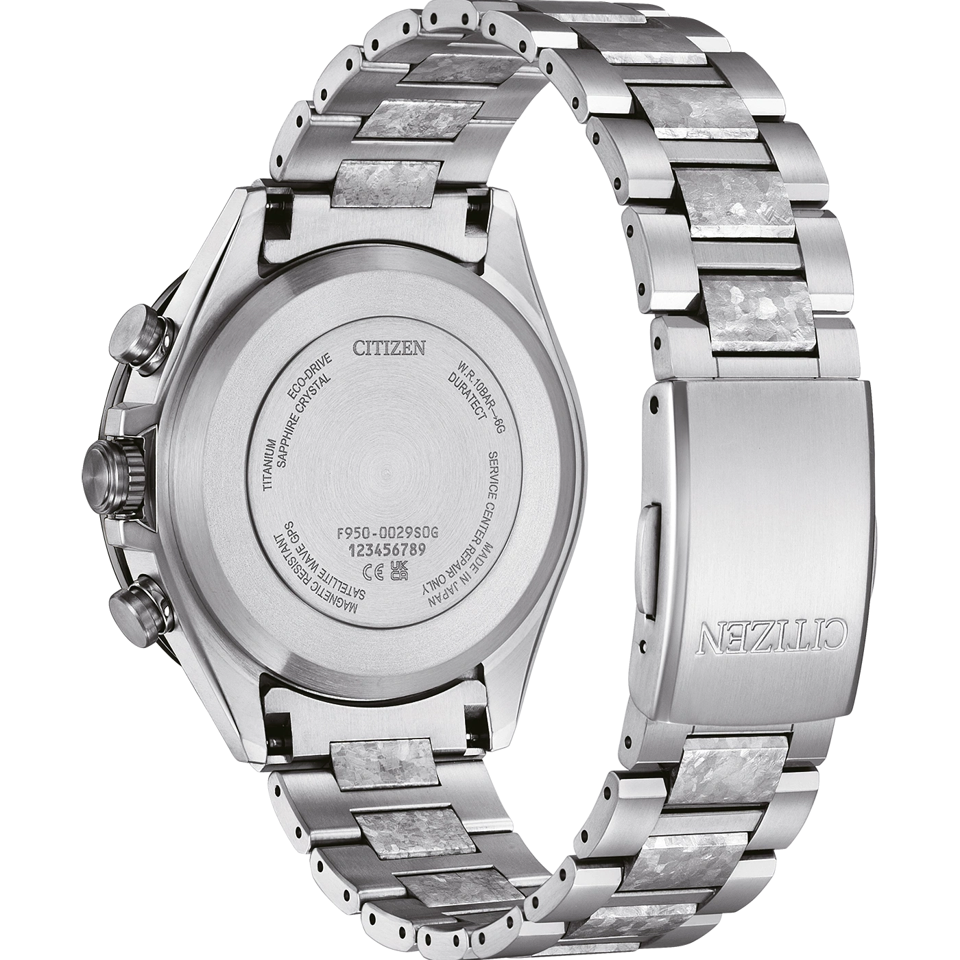 Eine Citizen Eco-Drive Uhr mit Titanarmband und Saphirglas.
