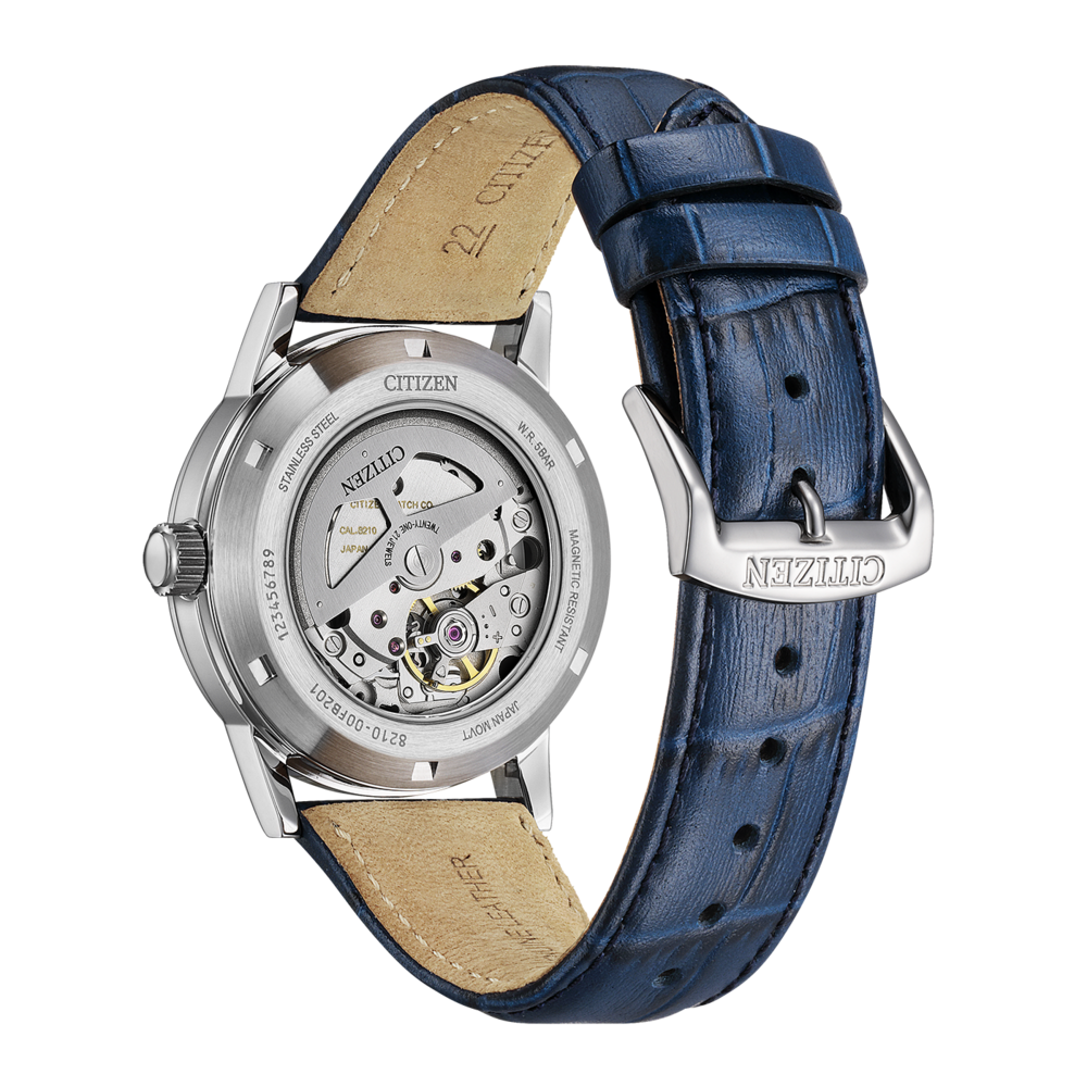 NJ0210-13L Herren Leder blau ⌀ 40mm