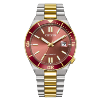 NJ0234-58X Herren Edelstahl rot ⌀ 40mm