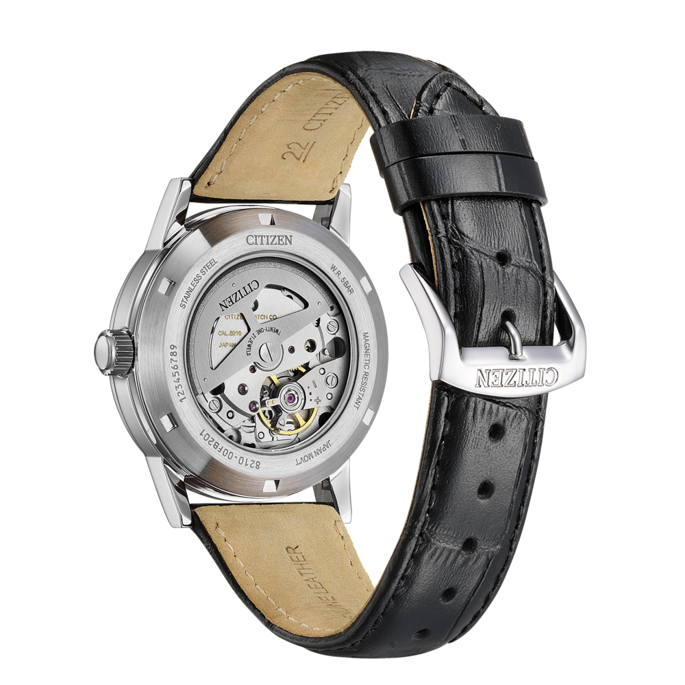 NJ0210-05E Herren Leder schwarz ⌀ 40mm