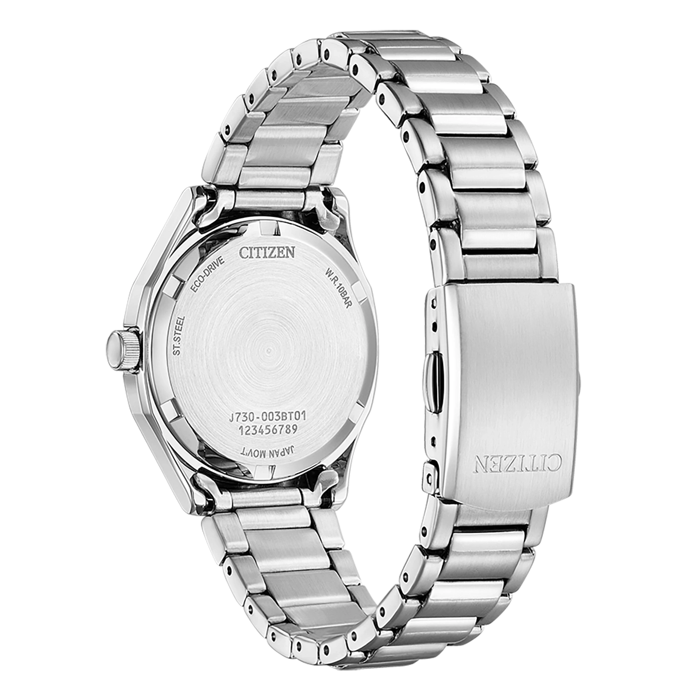 Citizen-Uhrenrückseite, Edelstahl, Eco-Drive, wasserdicht, japanisches Uhrwerk
