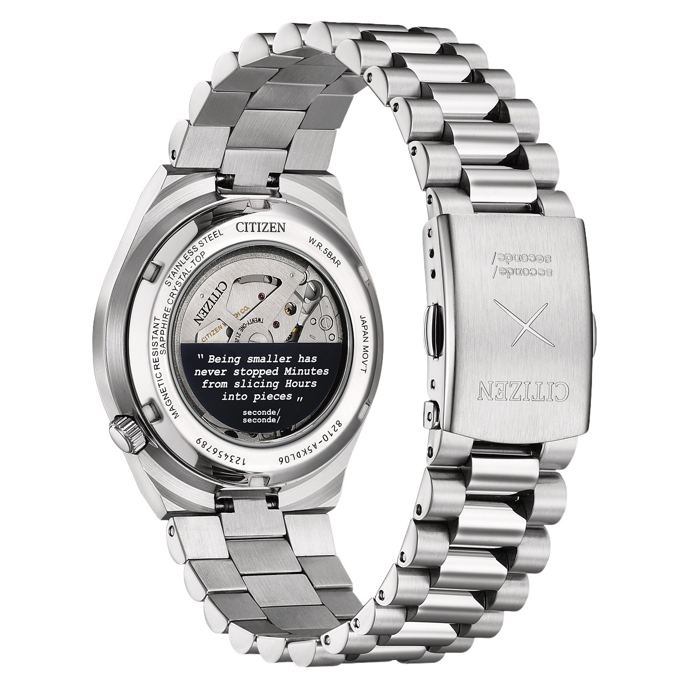 NJ0157-81L Herren Edelstahl blau ⌀ 40mm