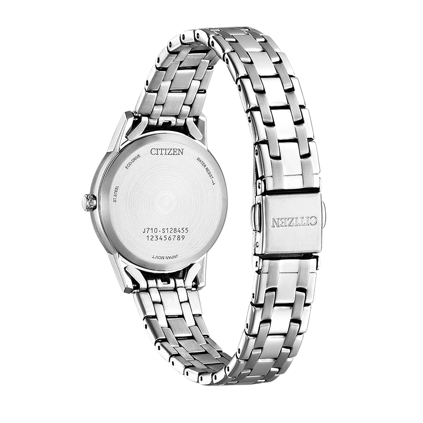 Citizen-Uhrrückseite, Edelstahl, Eco-Drive, wasserdicht, japanisches Uhrwerk