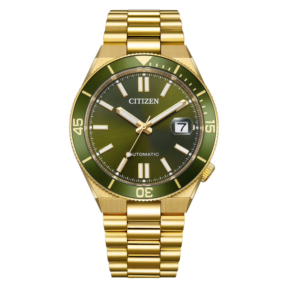 NJ0232-53X Herren Edelstahl khaki ⌀ 40mm