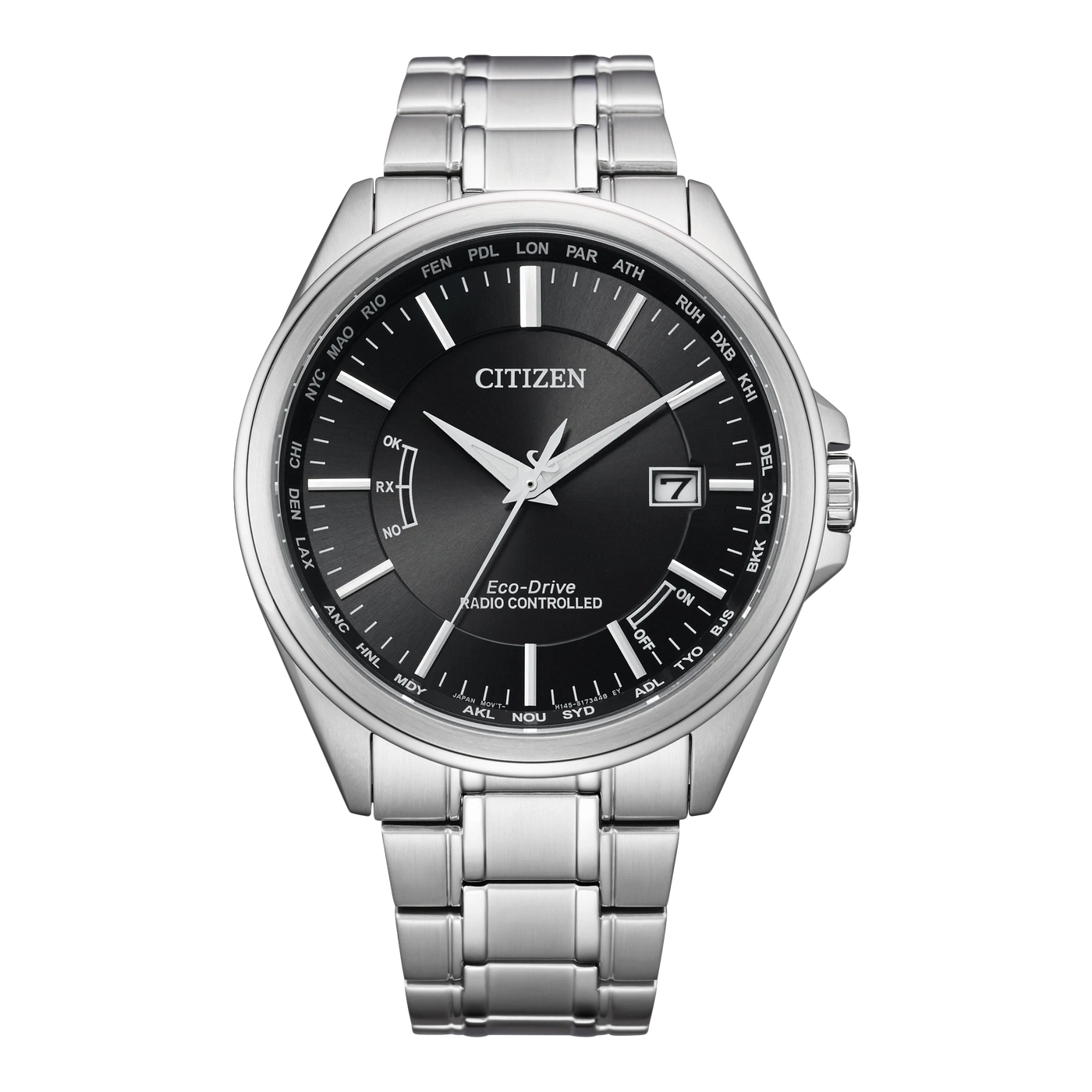 CB0250-84E Herren Edelstahl schwarz ø 43mm