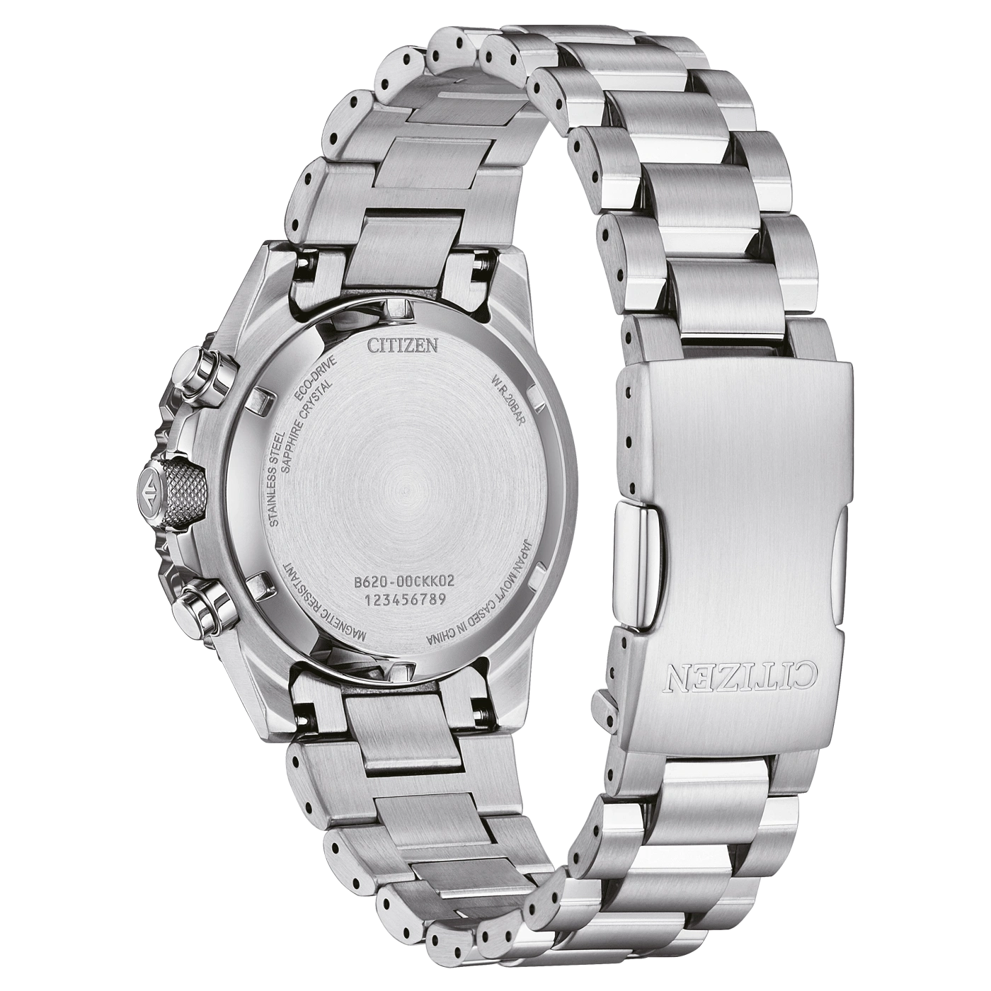 Citizen-Uhr, Edelstahl, Eco-Drive, Saphirglas, magnetisch, W.R.20BAR
