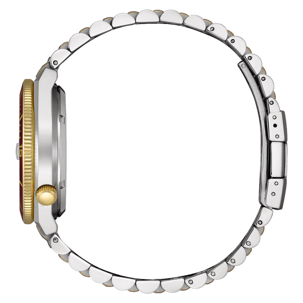 NJ0234-58X Herren Edelstahl rot ⌀ 40mm