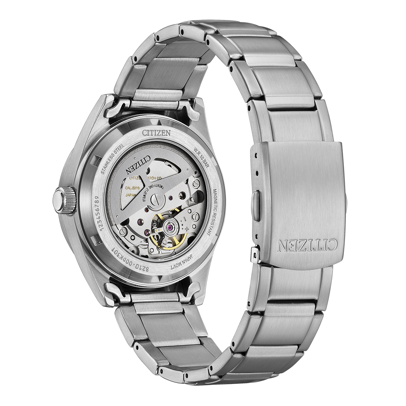 NJ0220-52X Herren Edelstahl grün ⌀ 38.5mm