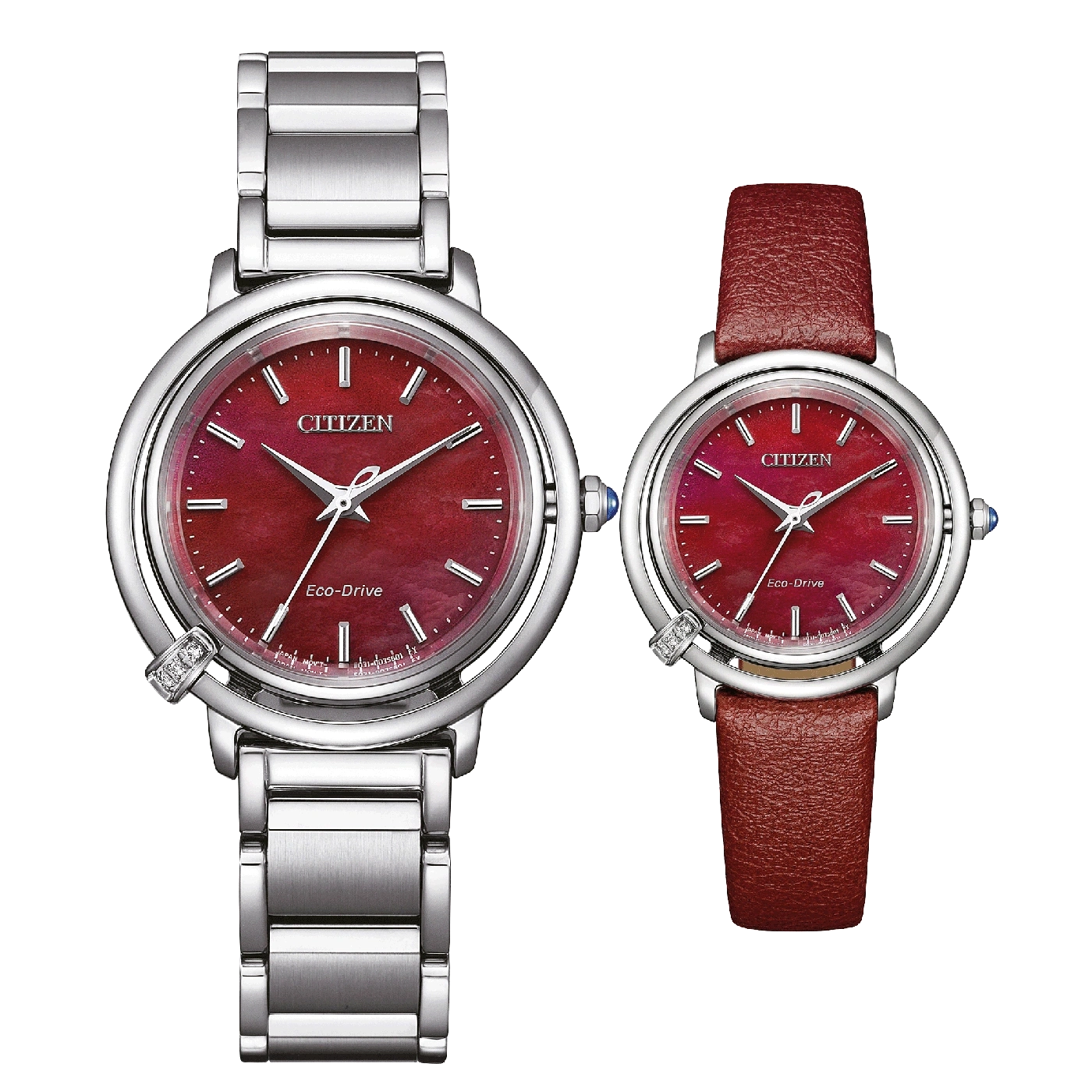 EM1090-78X Damen Edelstahl | rot | ø 31.2mm