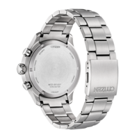 Citizen-Uhrenrückseite, Edelstahl, Eco-Drive, Saphir, Japan Movt, W.R.10bar